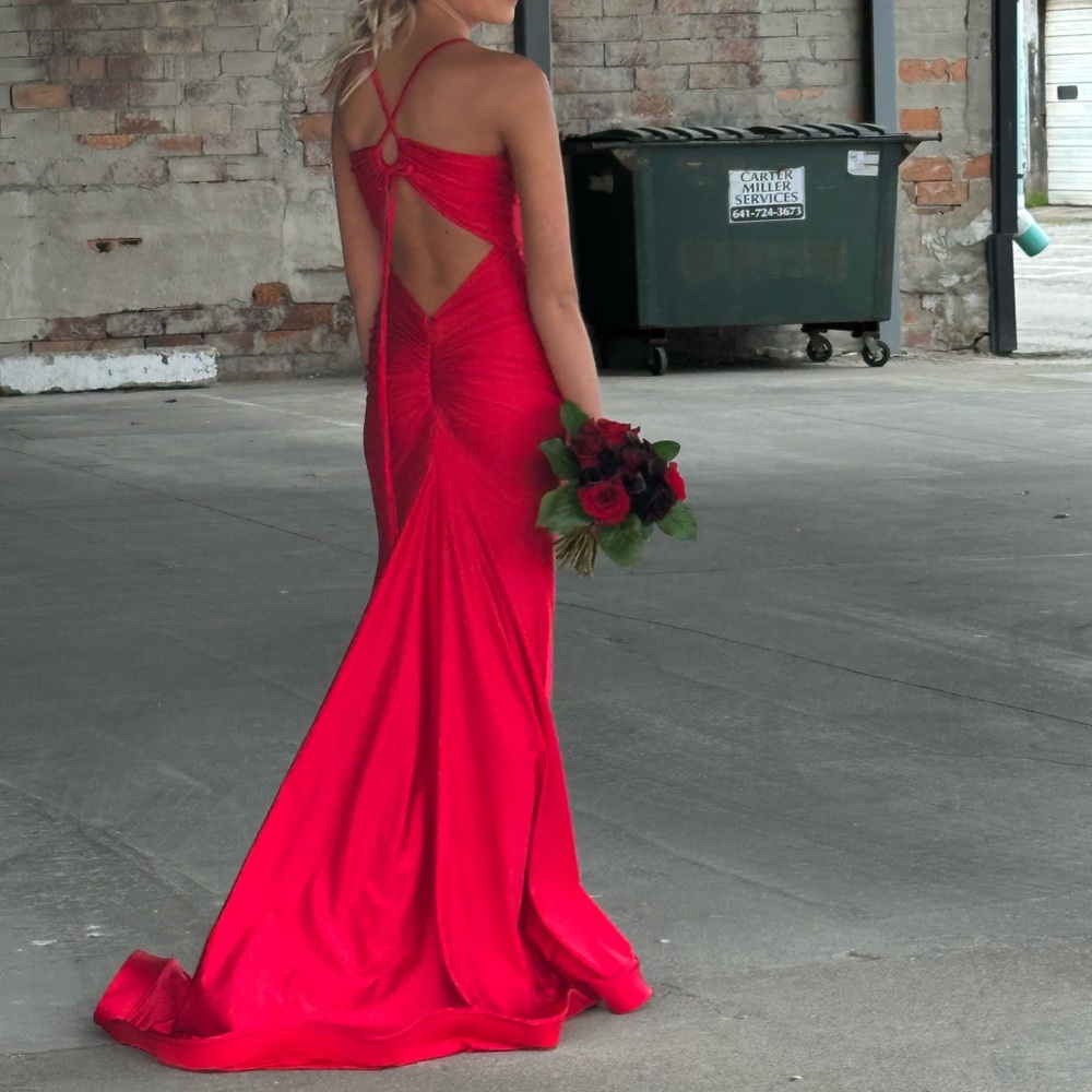 Elegant Red Evening Gown